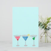 3 Martini-Briefpapier Briefpapier (Stehend Vorderseite)
