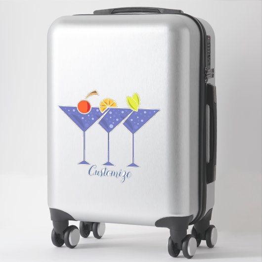 3 Martini Cocktails Thunder_Cove Aufkleber (Koffer)