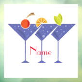 3 Martini Cocktails Thunder_Cove Fensteraufkleber (Blatt 3)