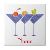 3 Martini Cocktails Thunder_Cove Fliese (Vorderseite)