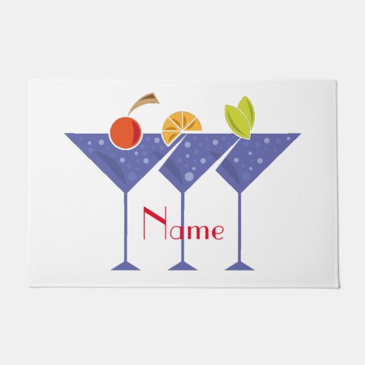 3 Martini Cocktails Thunder_Cove Fußmatte (Vorderseite)