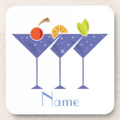 3 Martini Cocktails Thunder_Cove Getränkeuntersetzer (Vorderseite)