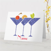 3 Martini Cocktails Thunder_Cove Karte (Gelbe Blume)