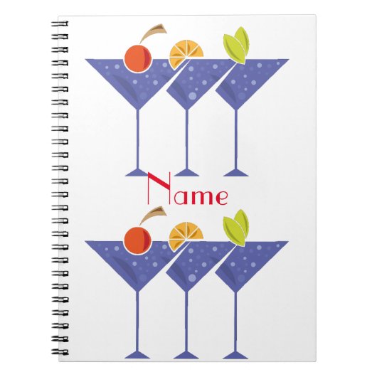 3 Martini Cocktails Thunder_Cove Notizblock (Vorderseite)