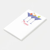 3 Martini Cocktails Thunder_Cove Post-it Klebezettel (angewinkelt)