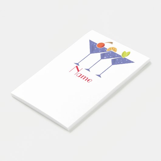 3 Martini Cocktails Thunder_Cove Post-it Klebezettel (angewinkelt)