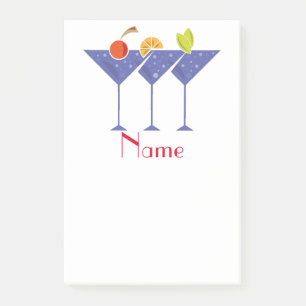 3 Martini Cocktails Thunder_Cove Post-it Klebezettel