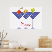 3 Martini Cocktails Thunder_Cove Poster (Küche)