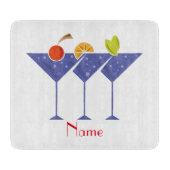 3 Martini Cocktails Thunder_Cove Schneidebrett (Vorderseite)