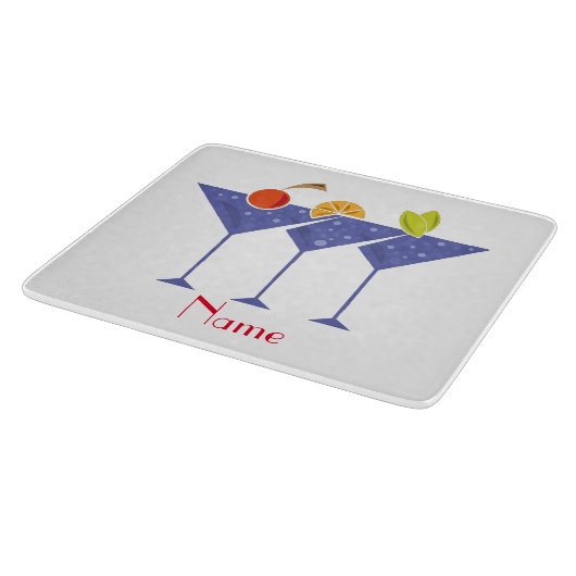 3 Martini Cocktails Thunder_Cove Schneidebrett (Ecke)