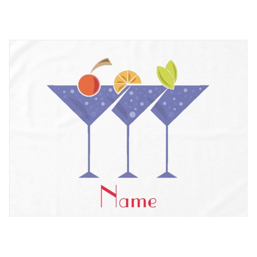 3 Martini Cocktails Thunder_Cove Tischdecke (Vorderseite (Horizontal))