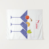 3 Martini Cocktails Thunder_Cove Wandteppich (Vorderseite (Horizontal))