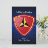 3. März Div. Briefpapier (Stehend Vorderseite)