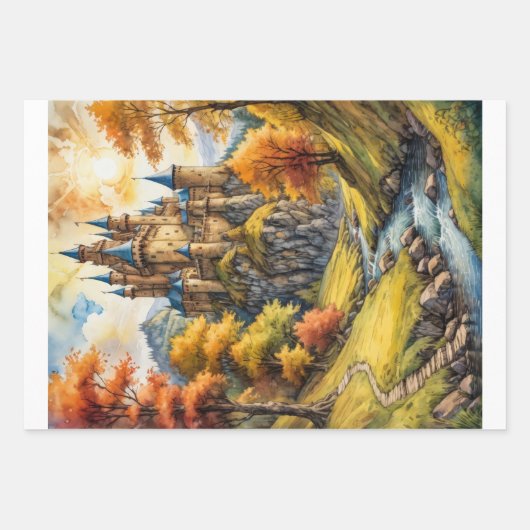 3 Medieval fantasy horror castles -  Geschenkpapier Set (Vorderseite 2)