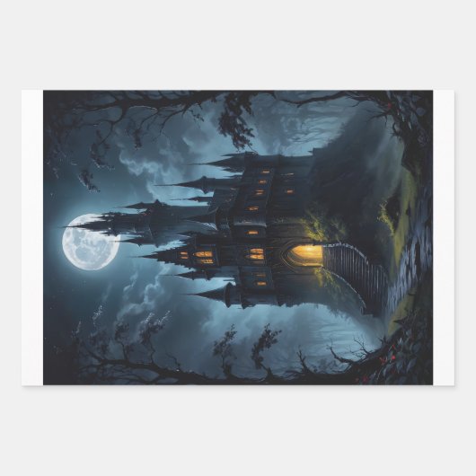 3 Medieval fantasy horror castles - Geschenkpapier Set (Vorderseite)