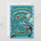 3-medous Day Rounded Corner Birthday Invitation Einladung (Vorderseite)