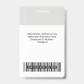 3 Mehrere Logos Mitarbeiter-Foto, Bar-Code, Name Ausweis (Back)