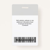 3 Mehrere Logos Mitarbeiter-Foto, Bar-Code, Name Ausweis (Rückseite)