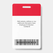 3 Mehrere Logos Mitarbeiter-Foto, Bar Code, Name B Ausweis (Back)