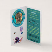 3-Mendous Party Custom Vertical Birthday Invite Visitenkarten (Innenseite)