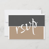 3 Menü "Entree" Wählen Elegante UAWG Wedding Antwo RSVP Karte (Rückseite)