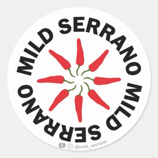 3" Mild Serrano Stickers (Vorderseite)