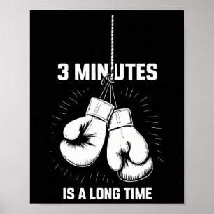 3 Minuten sind eine lange Zeit beim Boxen Lustiges Poster