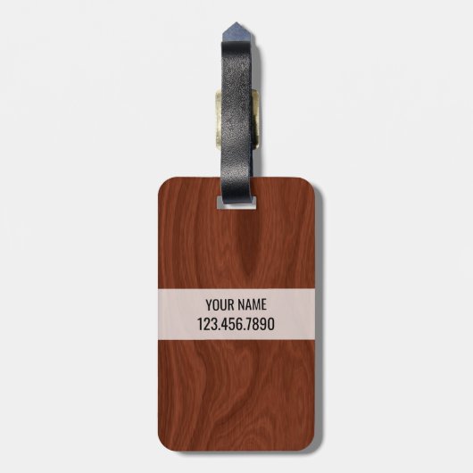 3 mit Monogramm Führungskraft-Upscale Luxus der Gepäckanhänger (Rückseite vertikal)