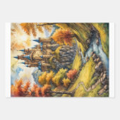 3 mittelalterliche Fantasy-Horror-Schlösser - Geschenkpapier Set (Vorderseite 2)