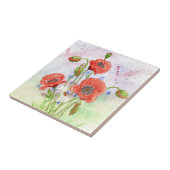 "3 Mohnblumen-" Fliese (Seite)