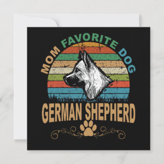 3 Mom Favorite Dog German Shepherd Einladung