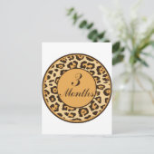 3 Monate Meilenstein für Tierdrucke Postkarte (Stehend Vorderseite)