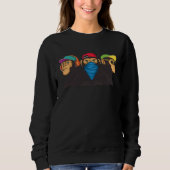 3 monkeys graffiti hear see say nothing sweatshirt (Vorderseite)