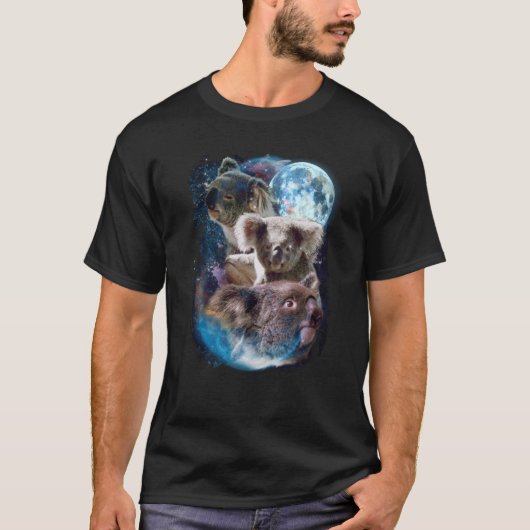 3 Moon Koala Marsupial Wombat Animal T-Shirt (Vorderseite)