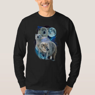 3 Moon Polar Bears Fur Meeressäugetiere Bären Spaß T-Shirt