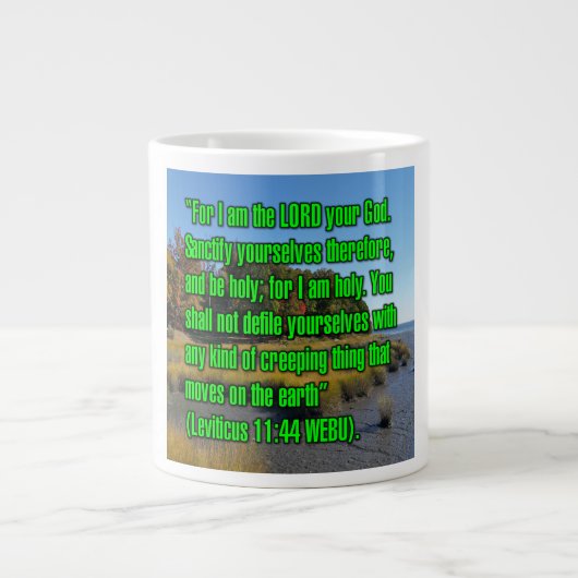 3. Mose 11:44 WEBU Mug Jumbo-Tasse (Vorderseite)