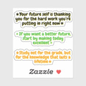 3 Motivational Quotes for Student | Inspirational  Aufkleber (Blatt)