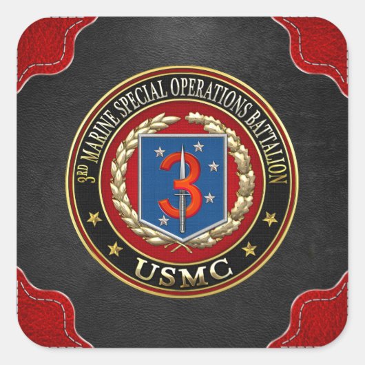 3. MSOB [3D] QUADRATISCHER AUFKLEBER (Vorderseite)