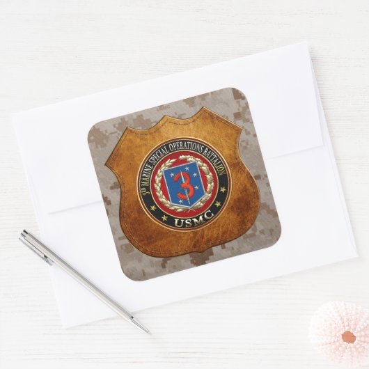 3. MSOB [3D] QUADRATISCHER AUFKLEBER (Umschlag)