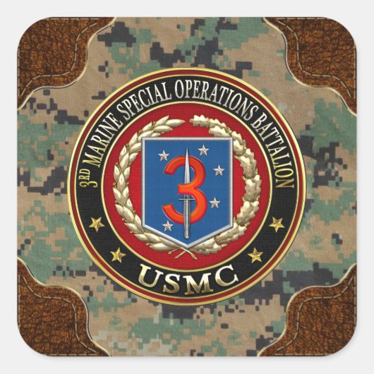 3. MSOB [3D] QUADRATISCHER AUFKLEBER (Vorderseite)