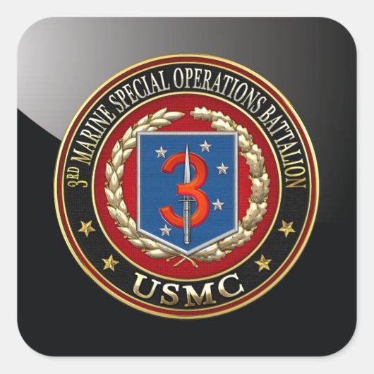 3. MSOB [3D] QUADRATISCHER AUFKLEBER (Vorderseite)