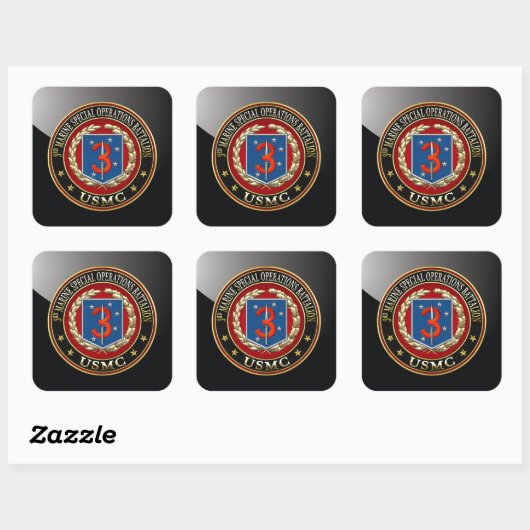 3. MSOB [3D] QUADRATISCHER AUFKLEBER (Blatt)