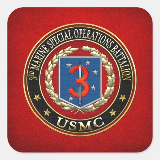 3. MSOB [3D] QUADRATISCHER AUFKLEBER (Vorderseite)