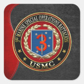 3. MSOB [3D] QUADRATISCHER AUFKLEBER (Vorderseite)