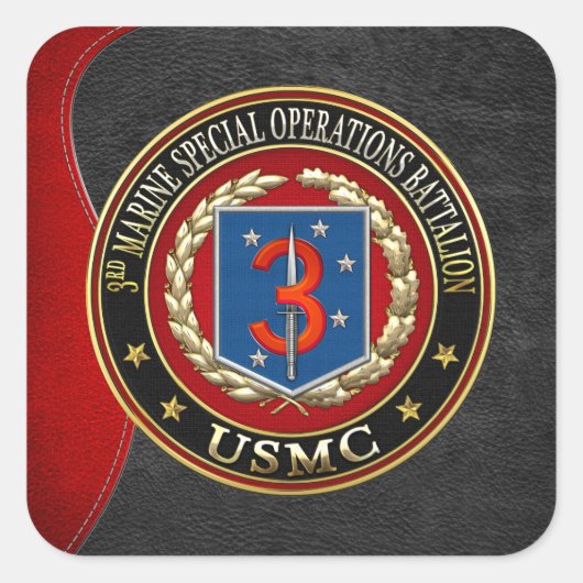 3. MSOB [3D] QUADRATISCHER AUFKLEBER (Vorderseite)