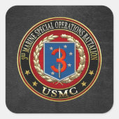 3. MSOB [3D] QUADRATISCHER AUFKLEBER (Vorderseite)