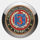 3. MSOB [3D] RUNDER AUFKLEBER (Vorderseite)