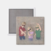 3 Munchkins Magnet (Vorderseite/Rückseite)