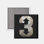 3 Nach drei oben drei nach unten Baseball Magnet (Vorderseite/Rückseite)