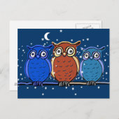 3 Nachtschwärmer Postkarte (Vorne/Hinten)
